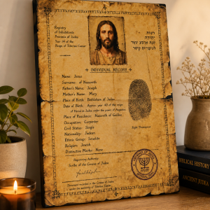 Ancient Registry of Jesus of Nazareth Canvas Print