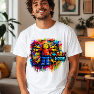 Abstract LEGO Art Noise White Unisex T-Shirt