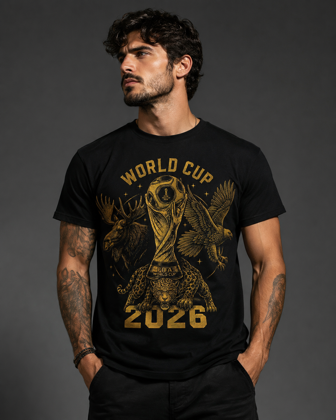Premium Black Unisex 2026 World Cup Edition T-Shirt