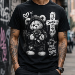 Gothic Teddy Bear Dark Aesthetic Unisex T-Shirt