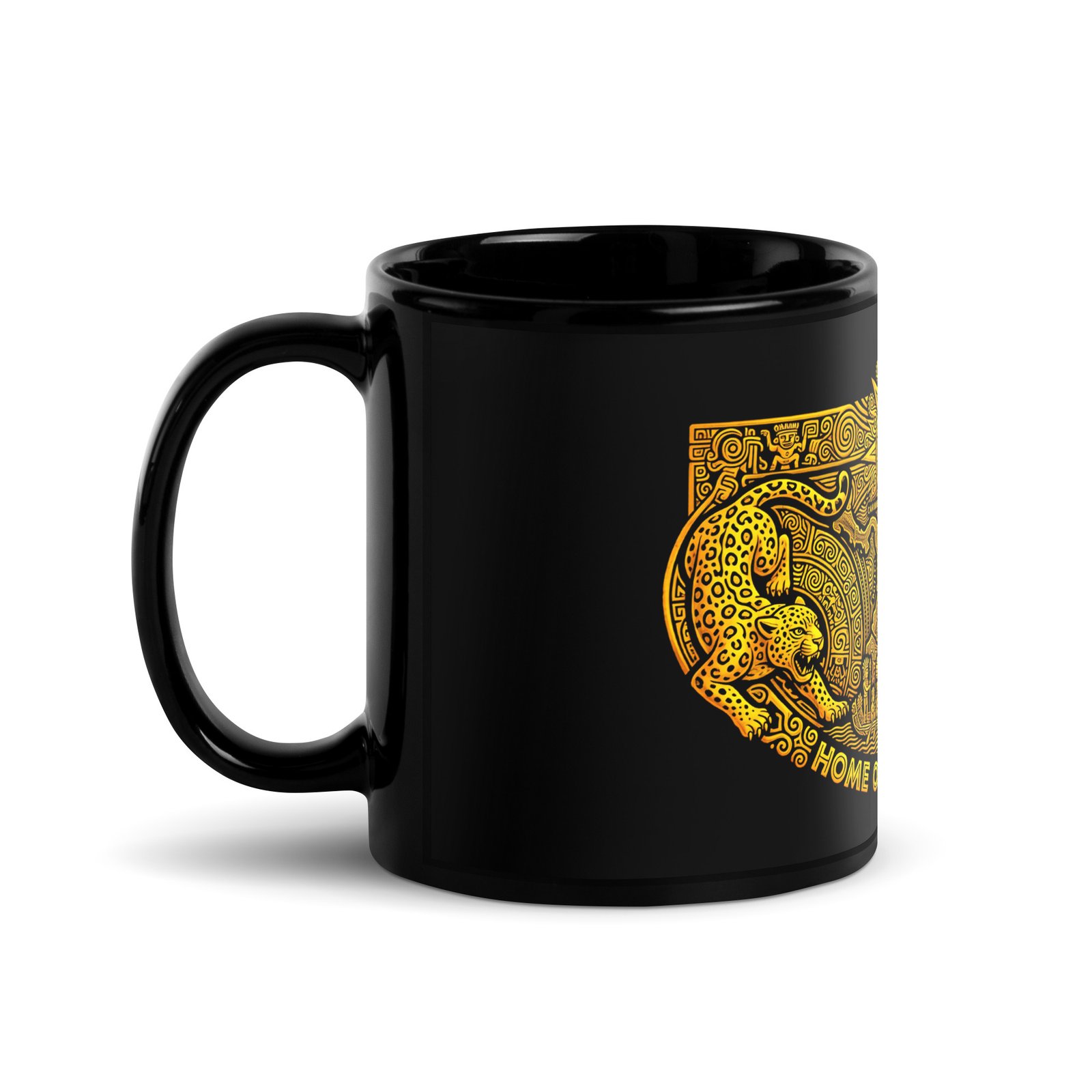 Colombia El Dorado Pre-Columbian Art Black Coffee Mug – Unique Colombian Souvenir Gift - Imagen 3