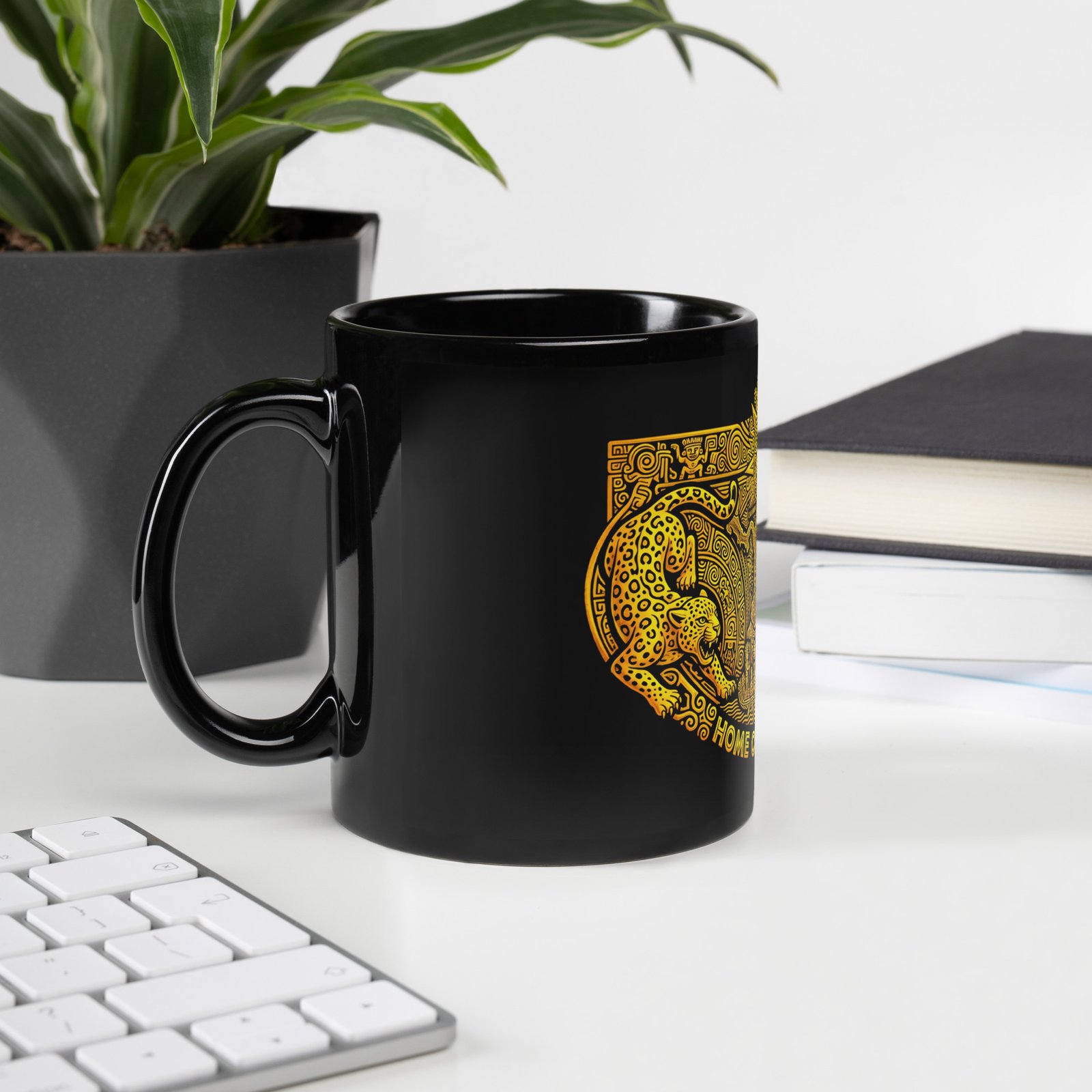 Colombia El Dorado Pre-Columbian Art Black Coffee Mug – Unique Colombian Souvenir Gift - Imagen 5