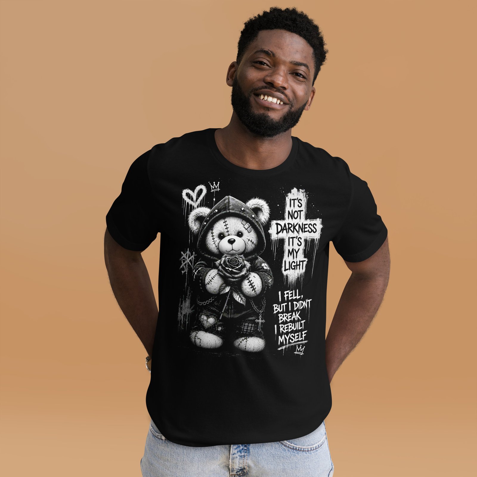 Gothic Teddy Bear Dark Aesthetic Unisex T-Shirt - Imagen 31