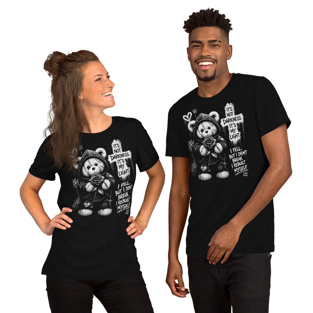 Gothic Teddy Bear Dark Aesthetic Unisex T-Shirt - Imagen 36