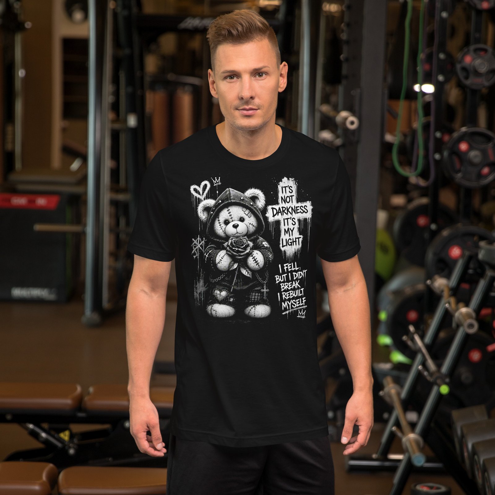 Gothic Teddy Bear Dark Aesthetic Unisex T-Shirt - Imagen 28