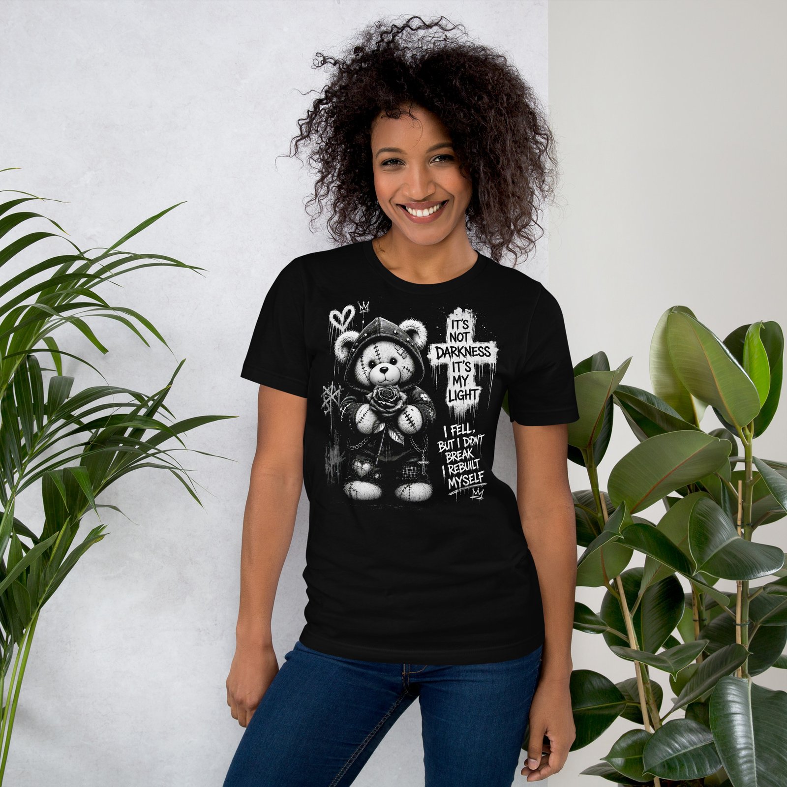 Gothic Teddy Bear Dark Aesthetic Unisex T-Shirt - Imagen 34