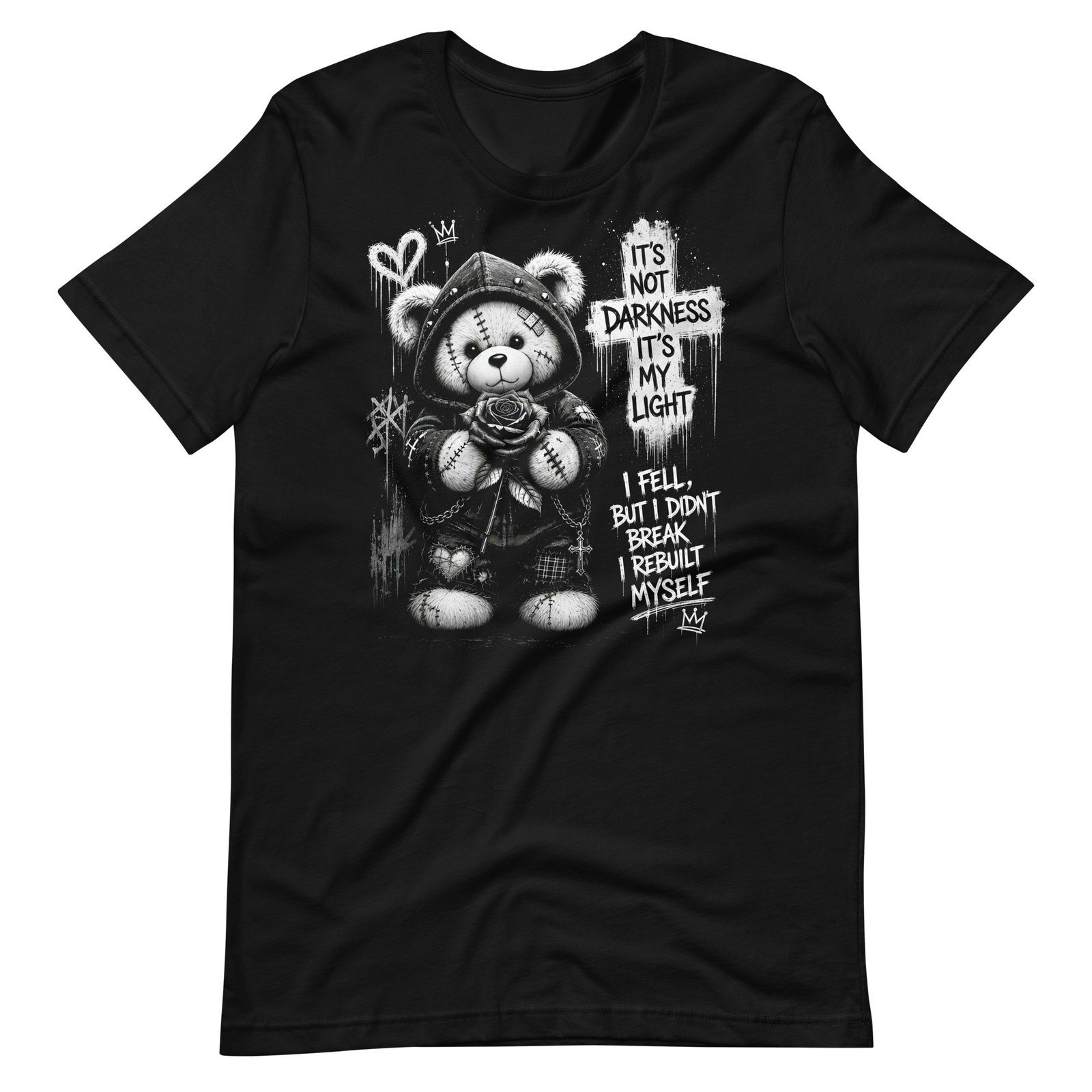 Gothic Teddy Bear Dark Aesthetic Unisex T-Shirt - Imagen 25