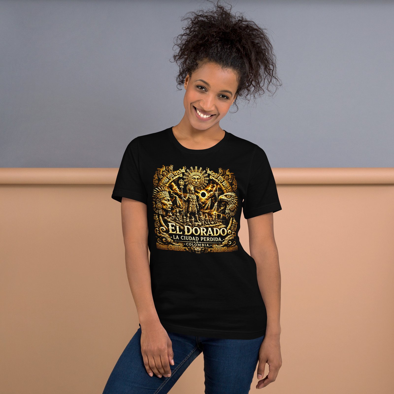 El Dorado Lost City Colombia Black Unisex T-Shirt - Imagen 28