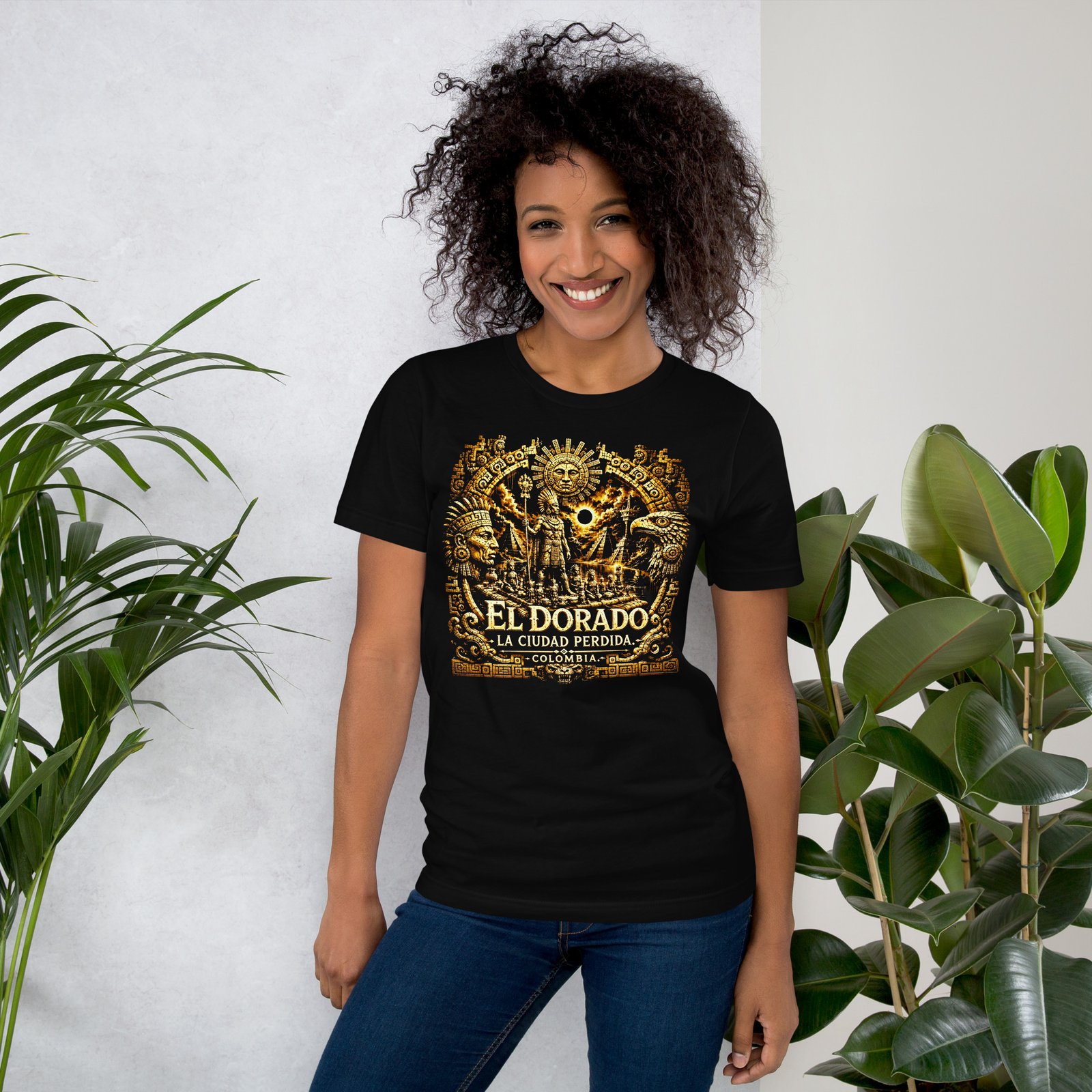 El Dorado Lost City Colombia Black Unisex T-Shirt - Imagen 29