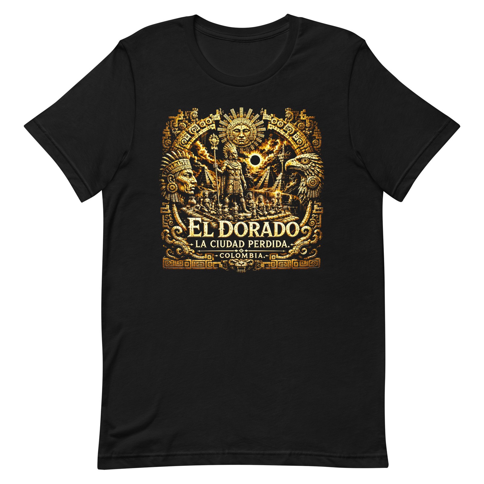 El Dorado Lost City Colombia Black Unisex T-Shirt - Imagen 6