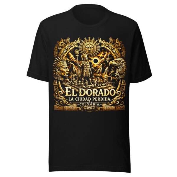 El Dorado Lost City Colombia Black Unisex T-Shirt