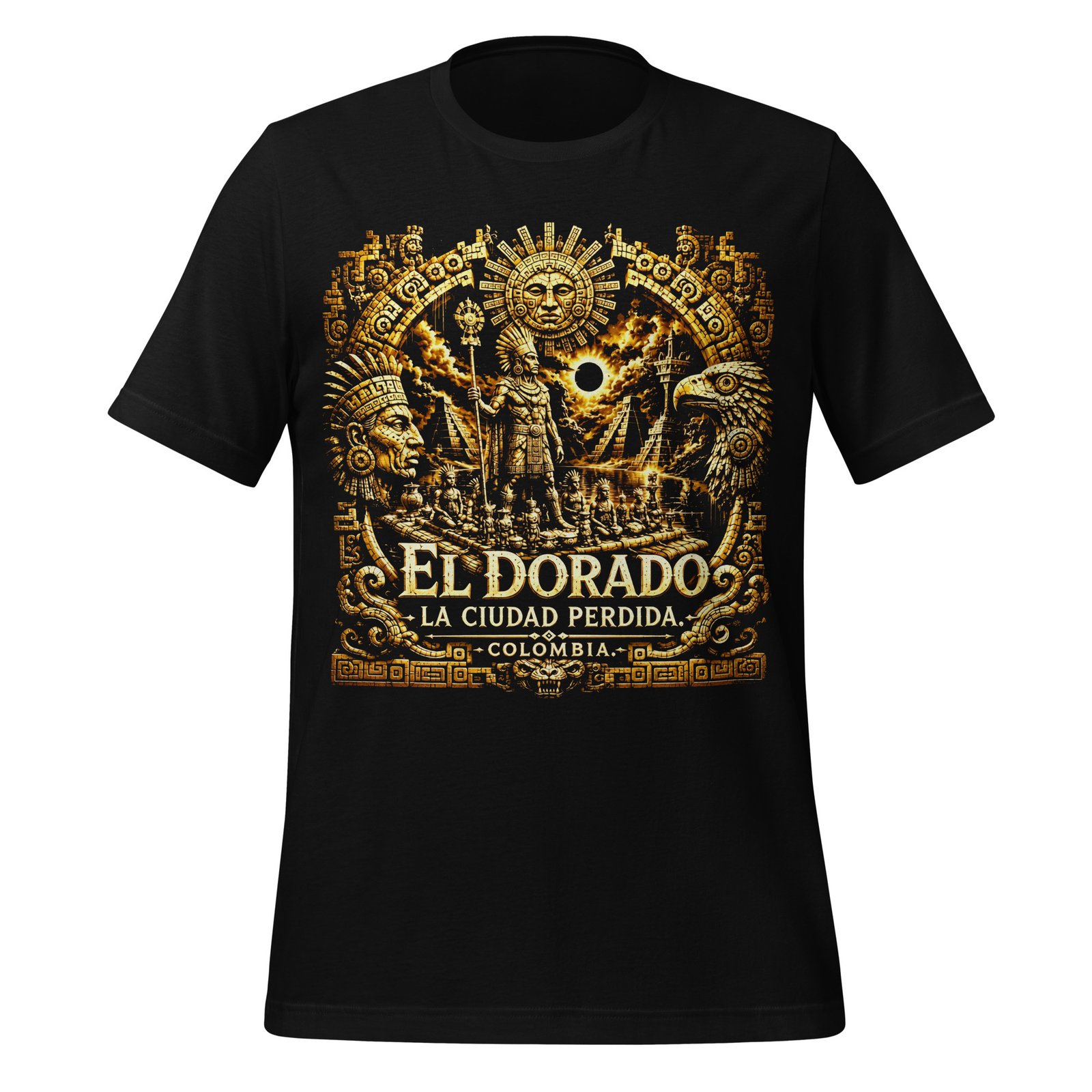 El Dorado Lost City Colombia Black Unisex T-Shirt - Imagen 5