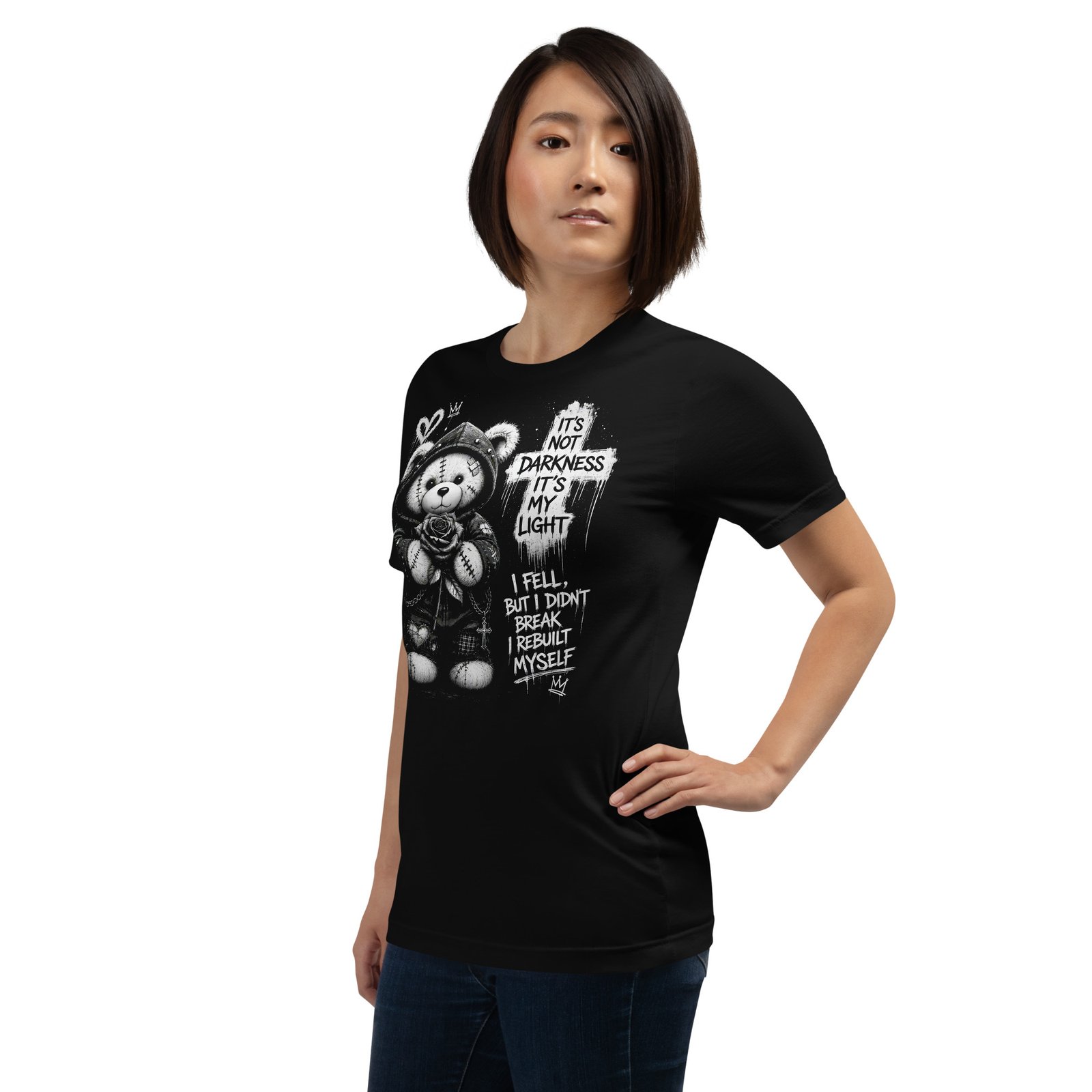Gothic Teddy Bear Dark Aesthetic Unisex T-Shirt - Imagen 22