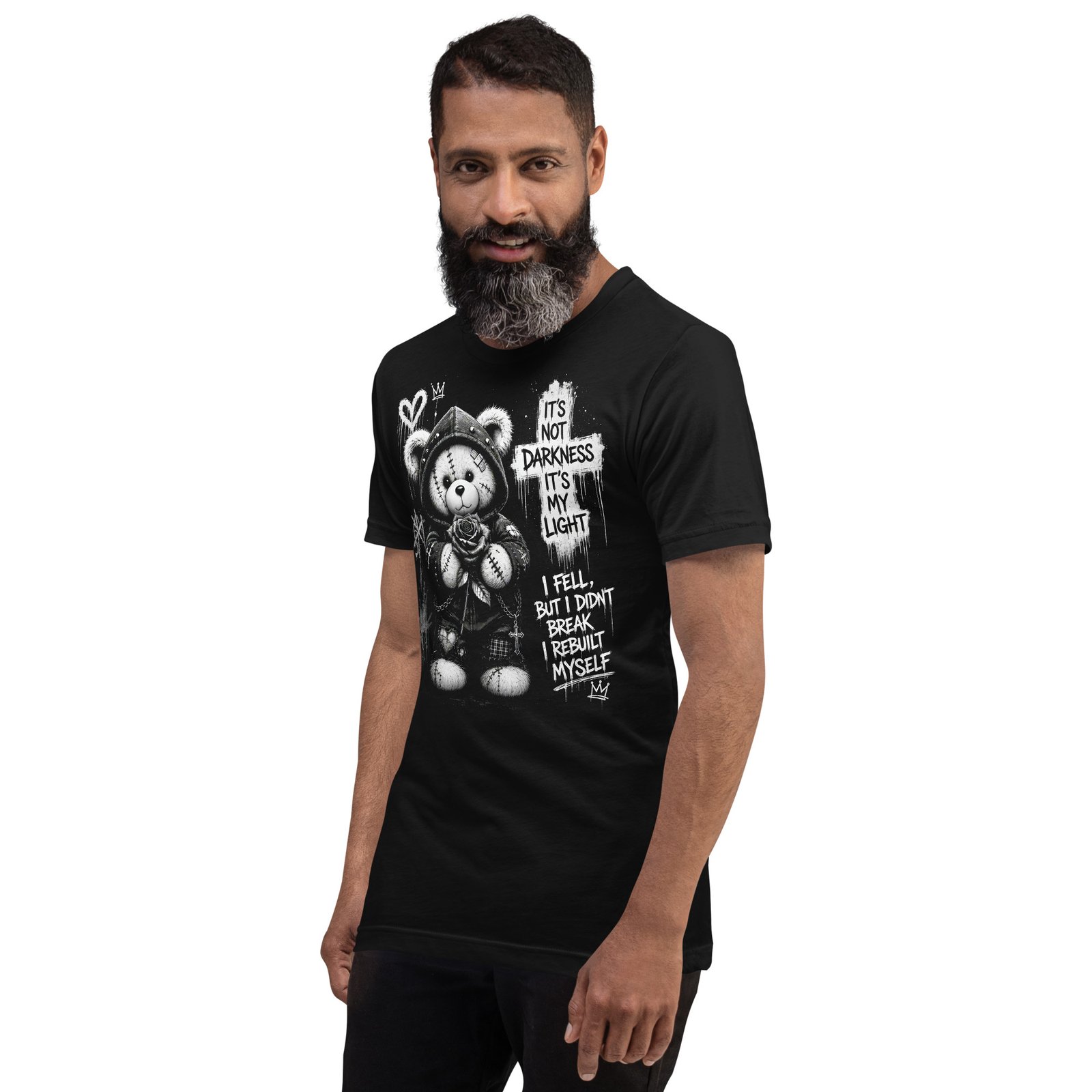 Gothic Teddy Bear Dark Aesthetic Unisex T-Shirt - Imagen 16