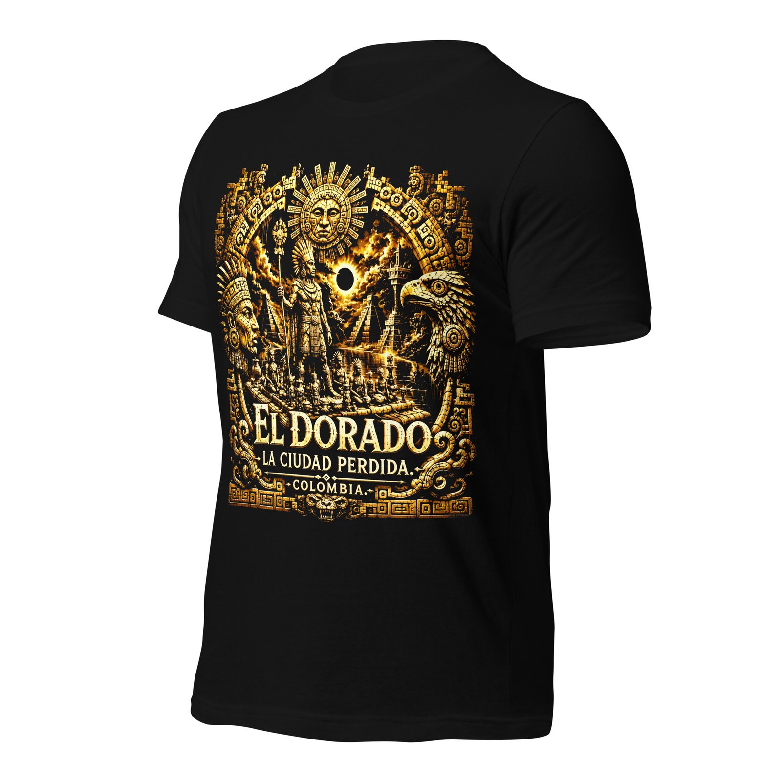 El Dorado Lost City Colombia Black Unisex T-Shirt - Imagen 3