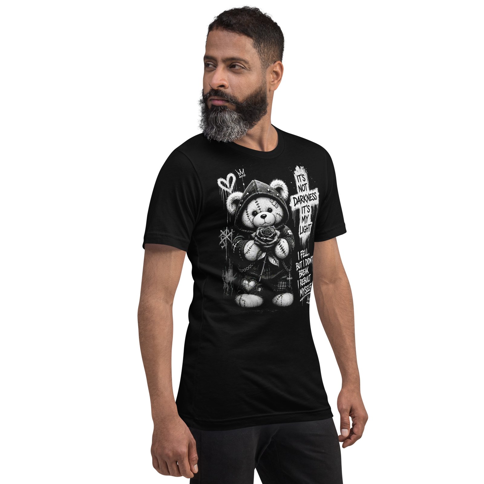 Gothic Teddy Bear Dark Aesthetic Unisex T-Shirt - Imagen 17