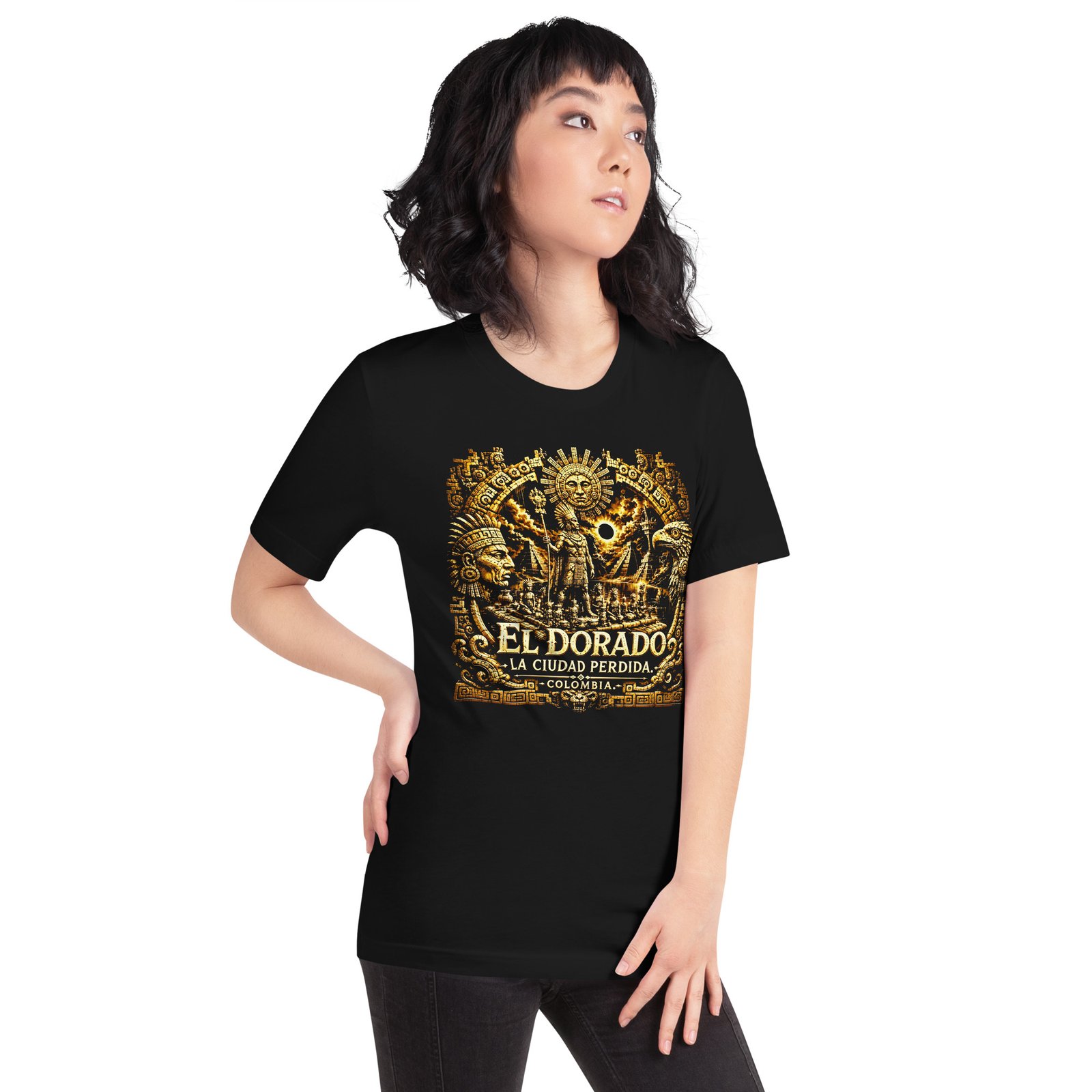 El Dorado Lost City Colombia Black Unisex T-Shirt - Imagen 16