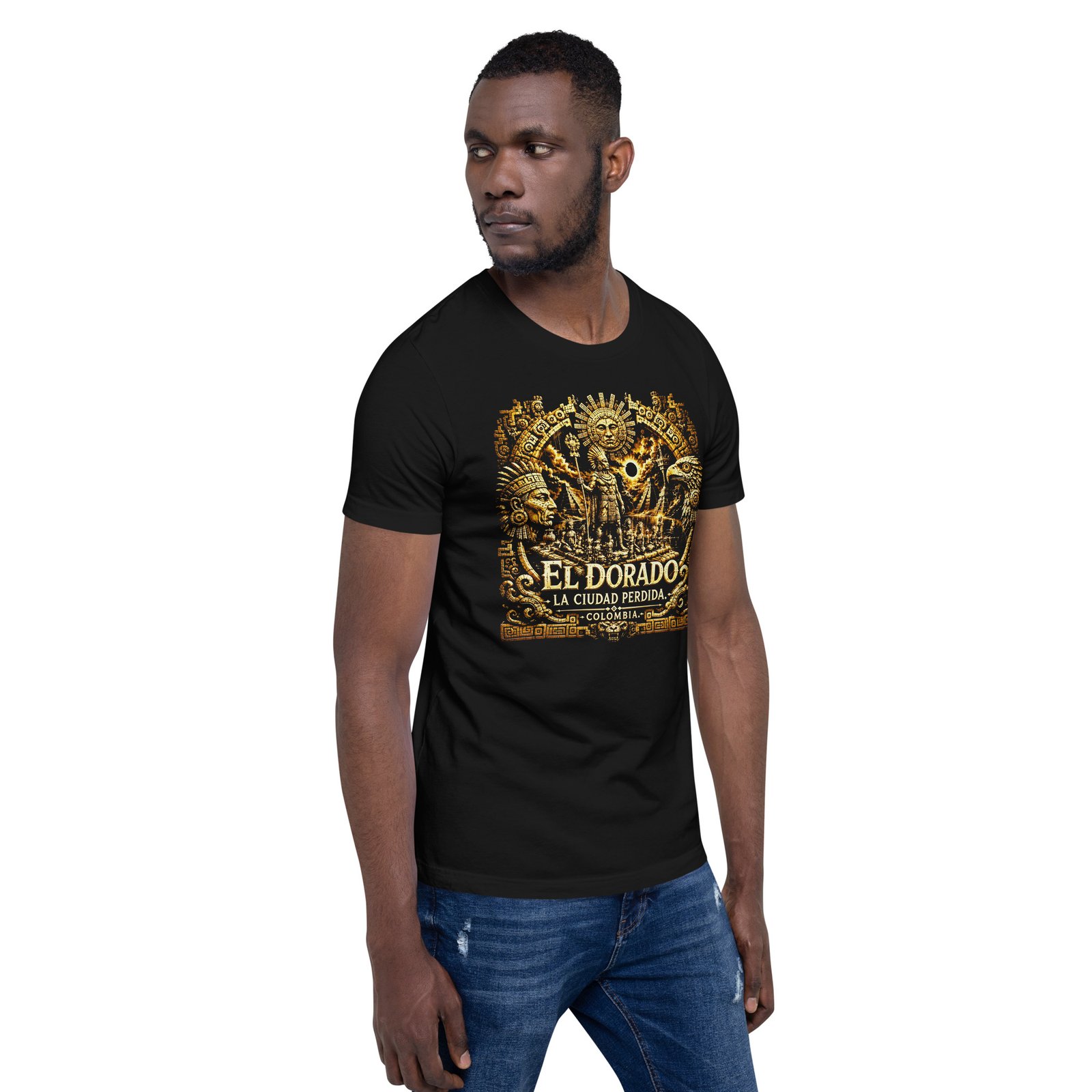El Dorado Lost City Colombia Black Unisex T-Shirt - Imagen 9