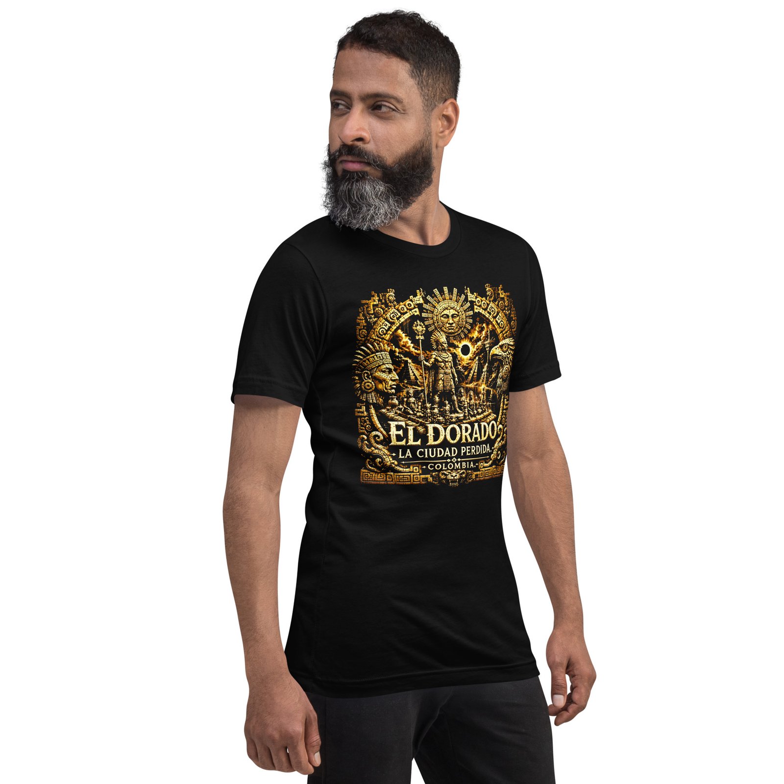 El Dorado Lost City Colombia Black Unisex T-Shirt - Imagen 13
