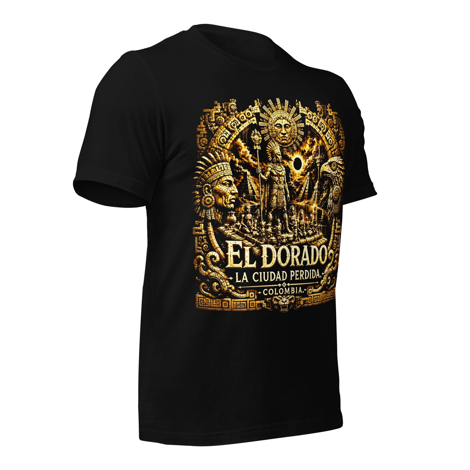 El Dorado Lost City Colombia Black Unisex T-Shirt - Imagen 4