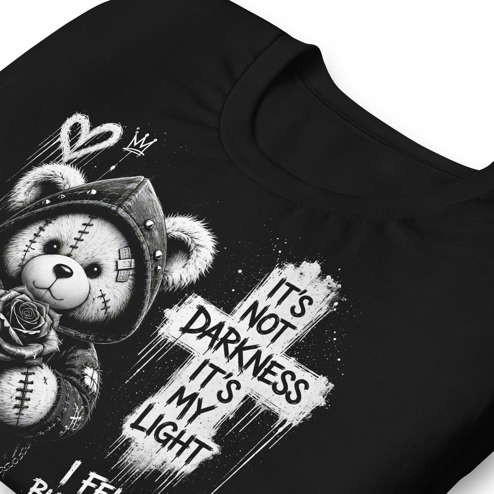 Gothic Teddy Bear Dark Aesthetic Unisex T-Shirt - Imagen 27