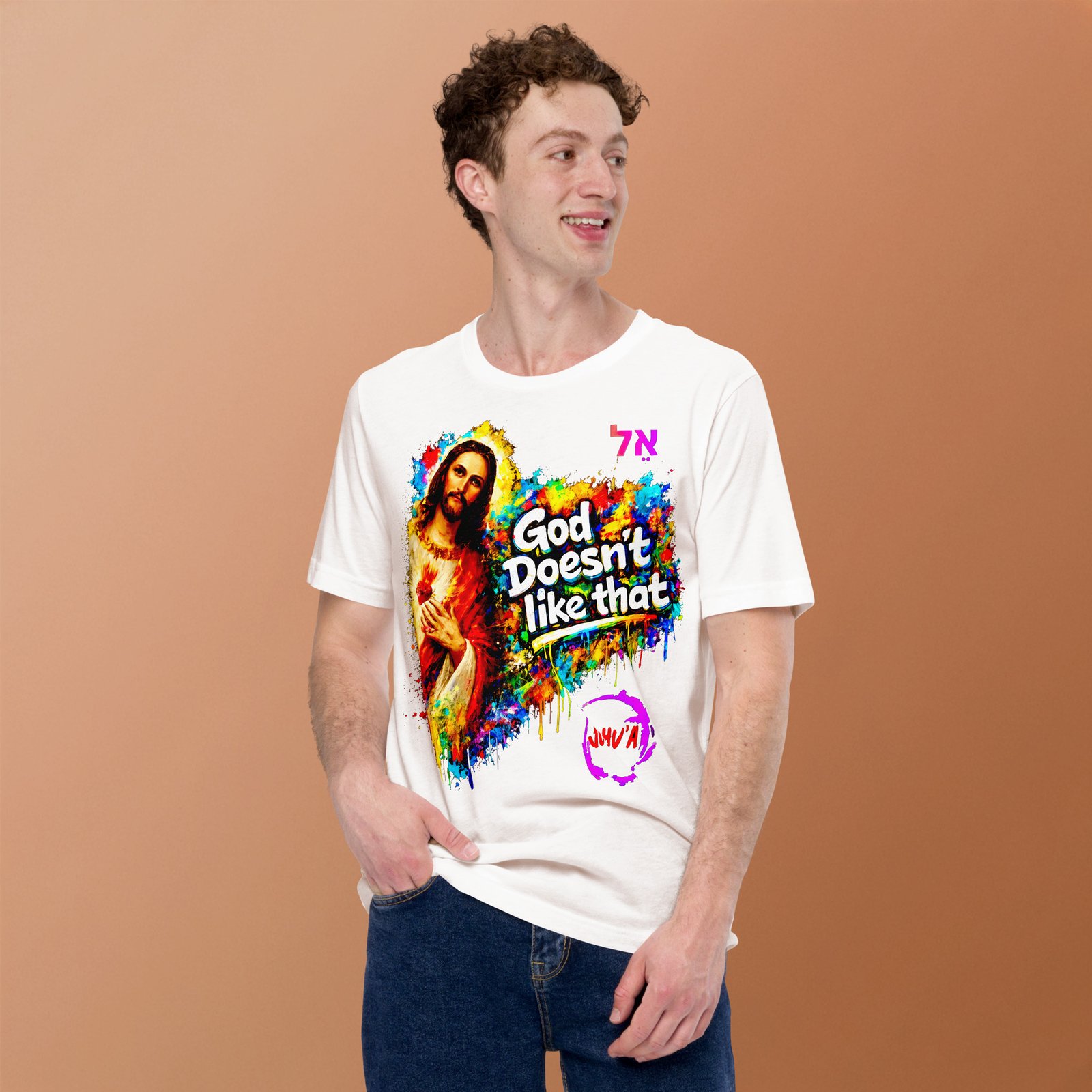 Unisex Jesus Yeshua Urban Art Tee - Imagen 17