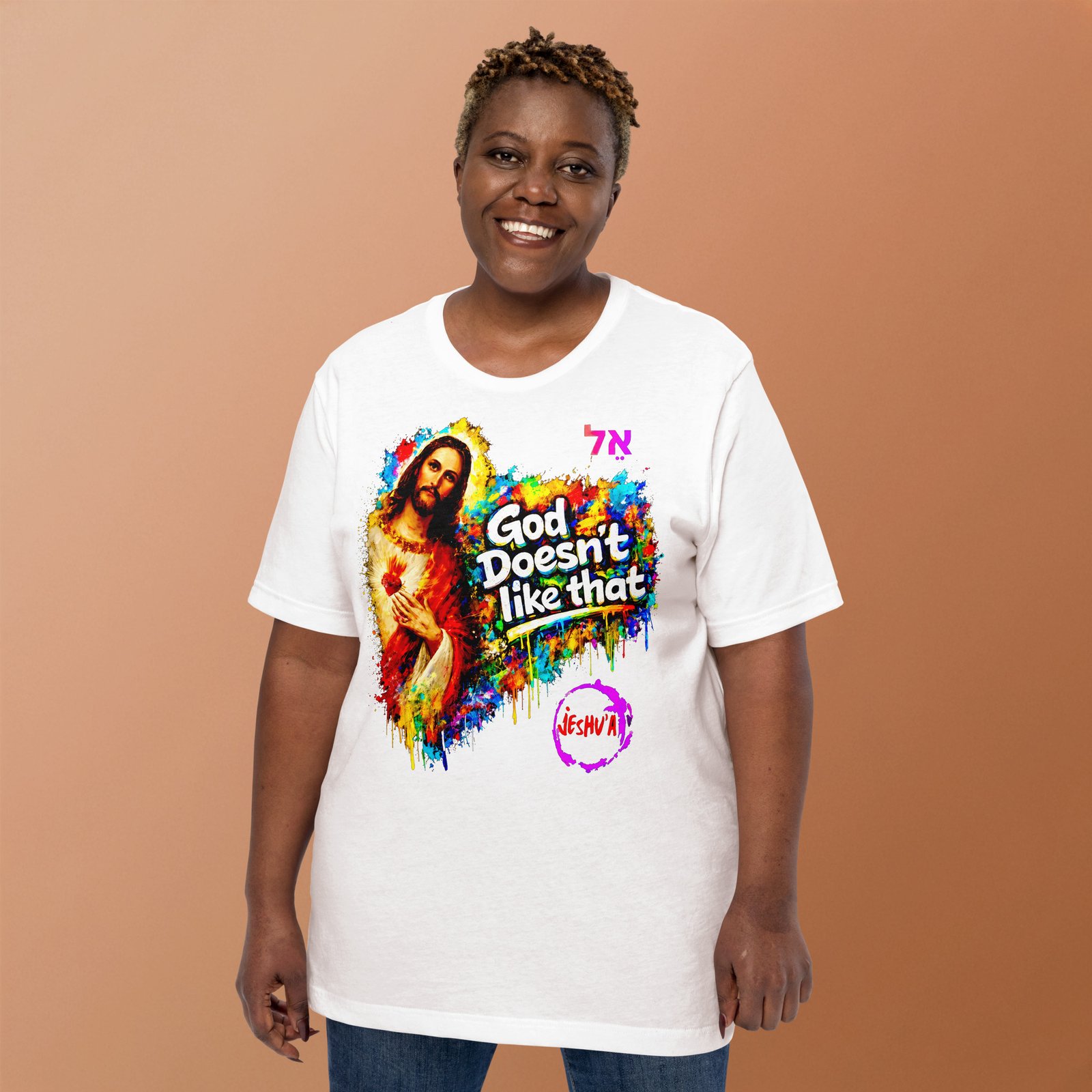 Unisex Jesus Yeshua Urban Art Tee - Imagen 23