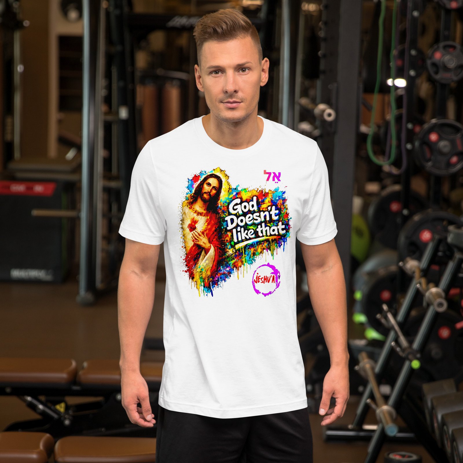 Unisex Jesus Yeshua Urban Art Tee - Imagen 27