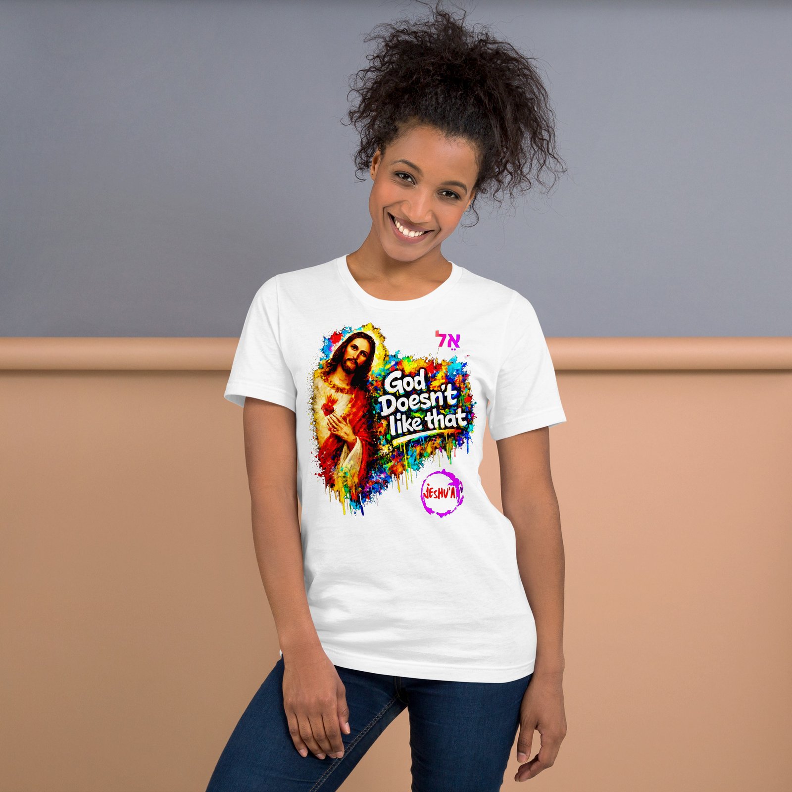 Unisex Jesus Yeshua Urban Art Tee - Imagen 31