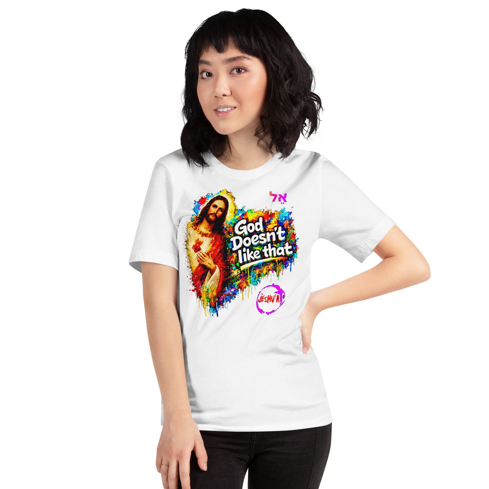 Unisex Jesus Yeshua Urban Art Tee - Imagen 18