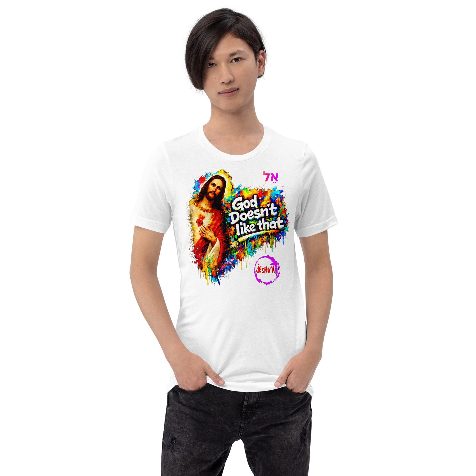 Unisex Jesus Yeshua Urban Art Tee - Imagen 12