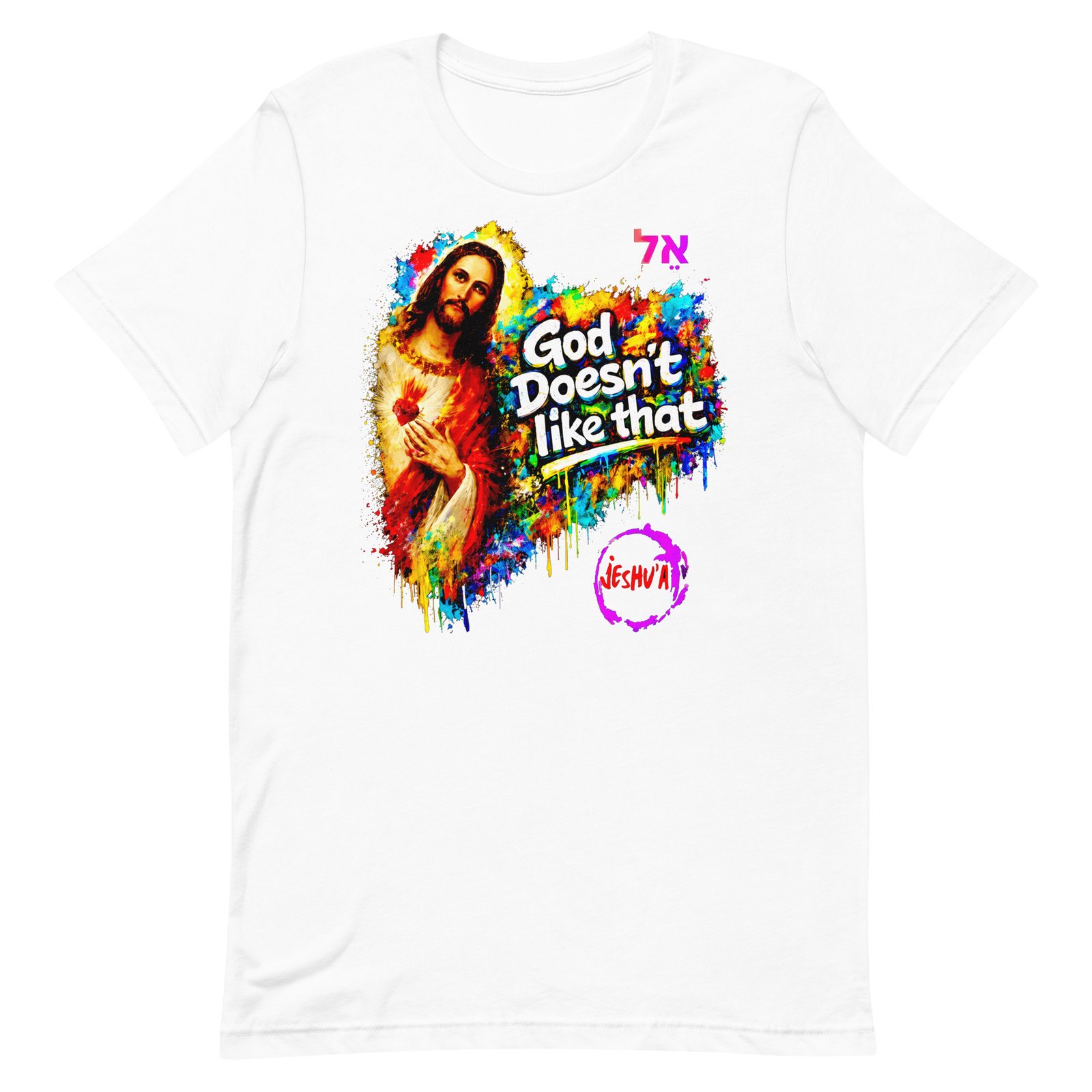 Unisex Jesus Yeshua Urban Art Tee - Imagen 7
