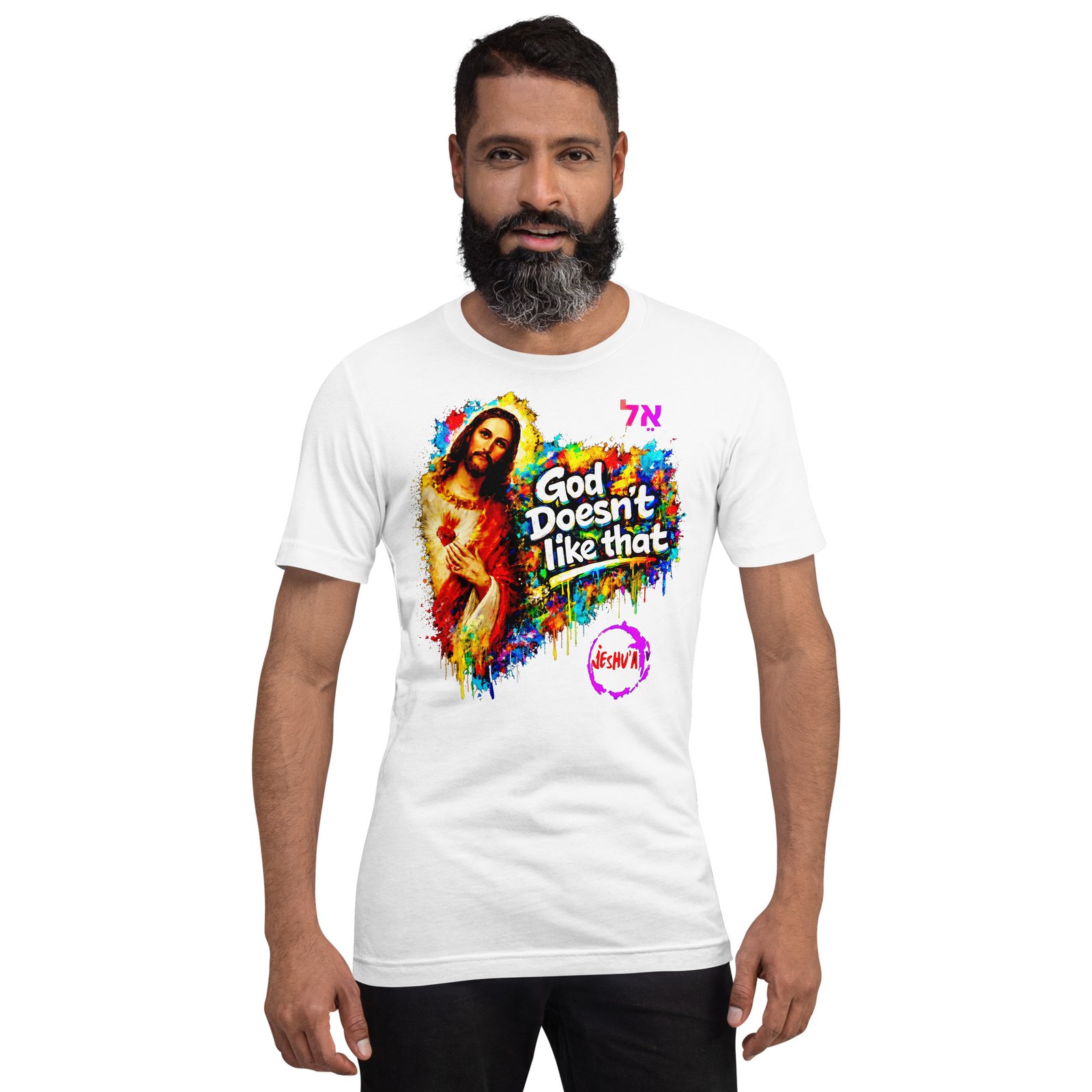 Unisex Jesus Yeshua Urban Art Tee - Imagen 15