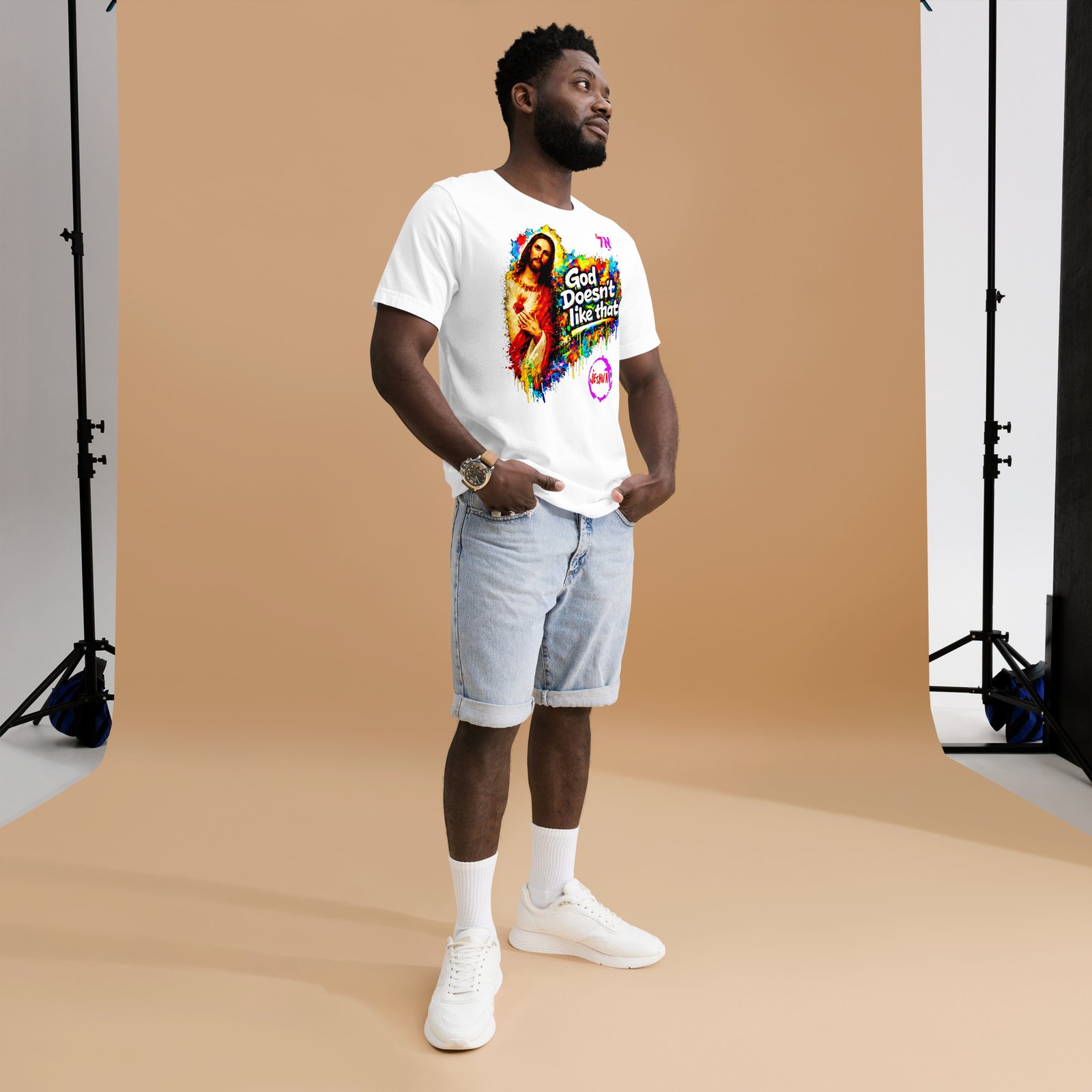 Unisex Jesus Yeshua Urban Art Tee - Imagen 29