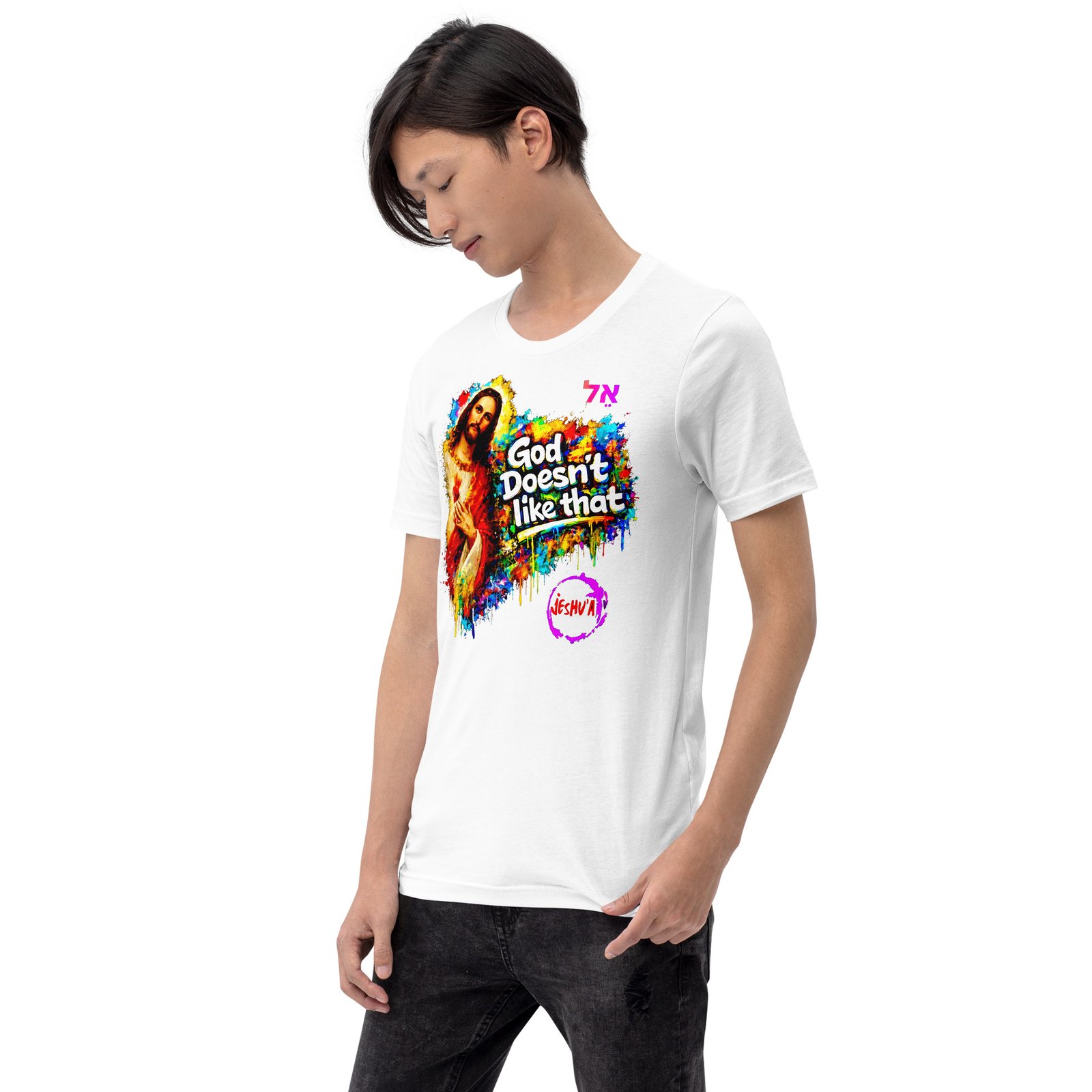 Unisex Jesus Yeshua Urban Art Tee - Imagen 13