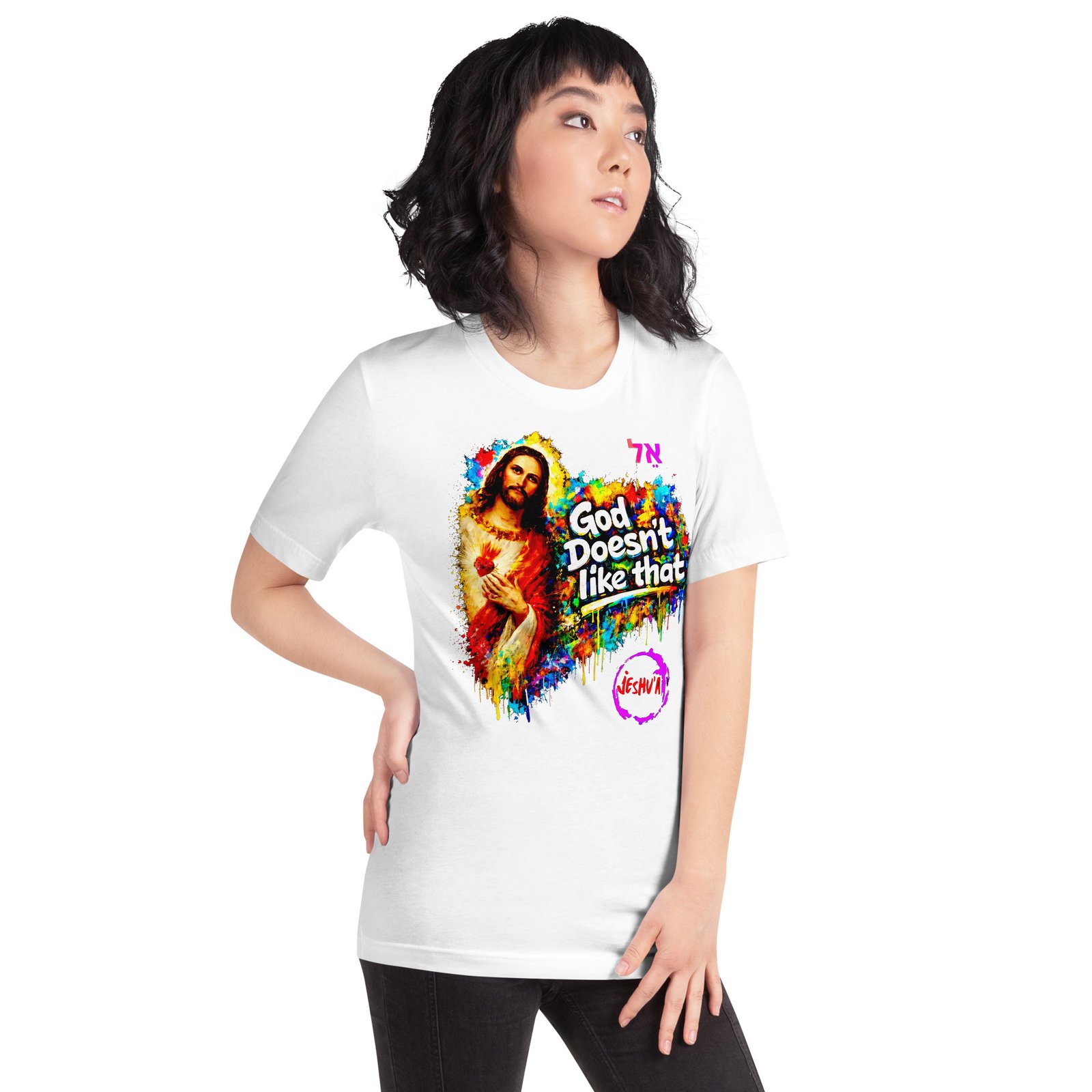 Unisex Jesus Yeshua Urban Art Tee - Imagen 19