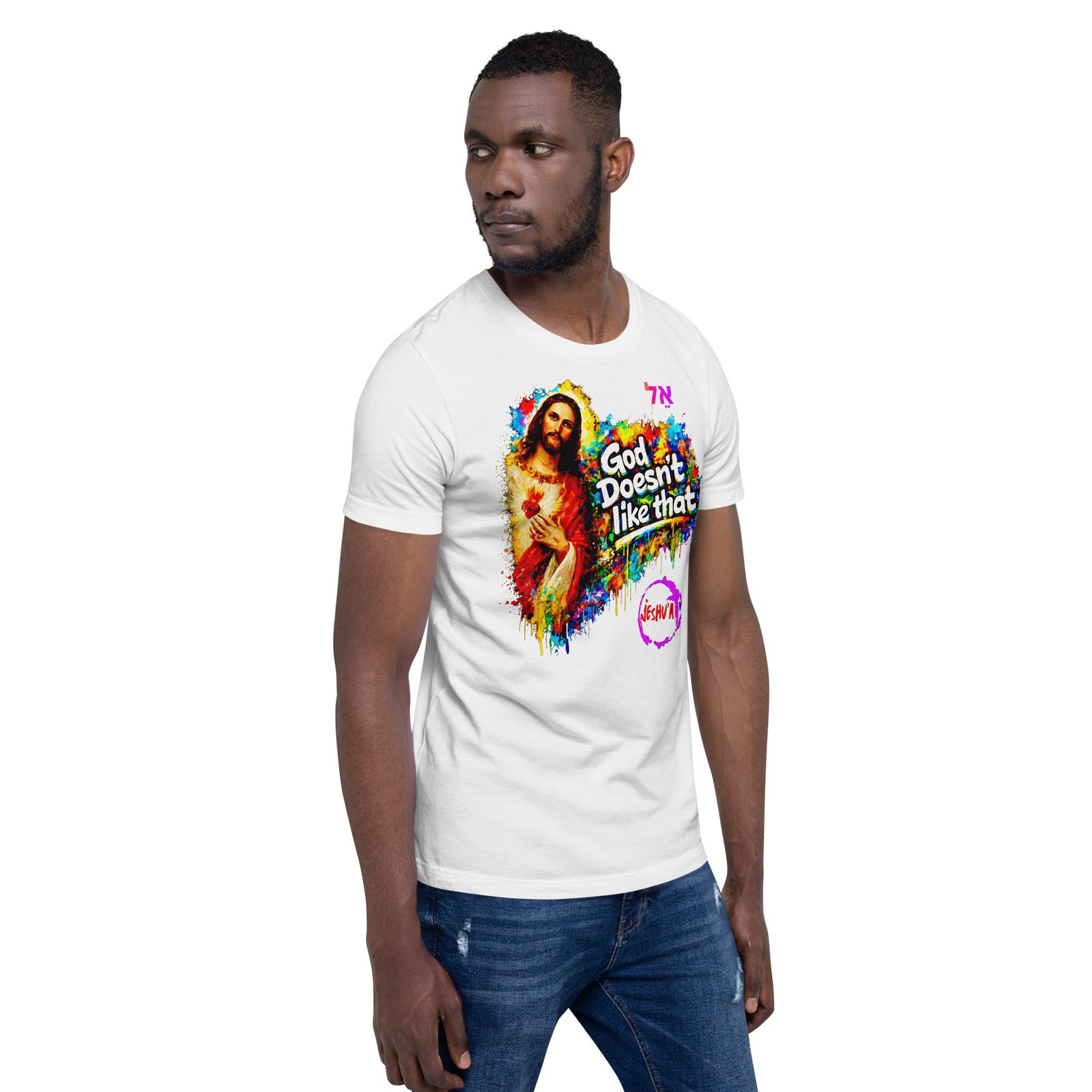 Unisex Jesus Yeshua Urban Art Tee - Imagen 11