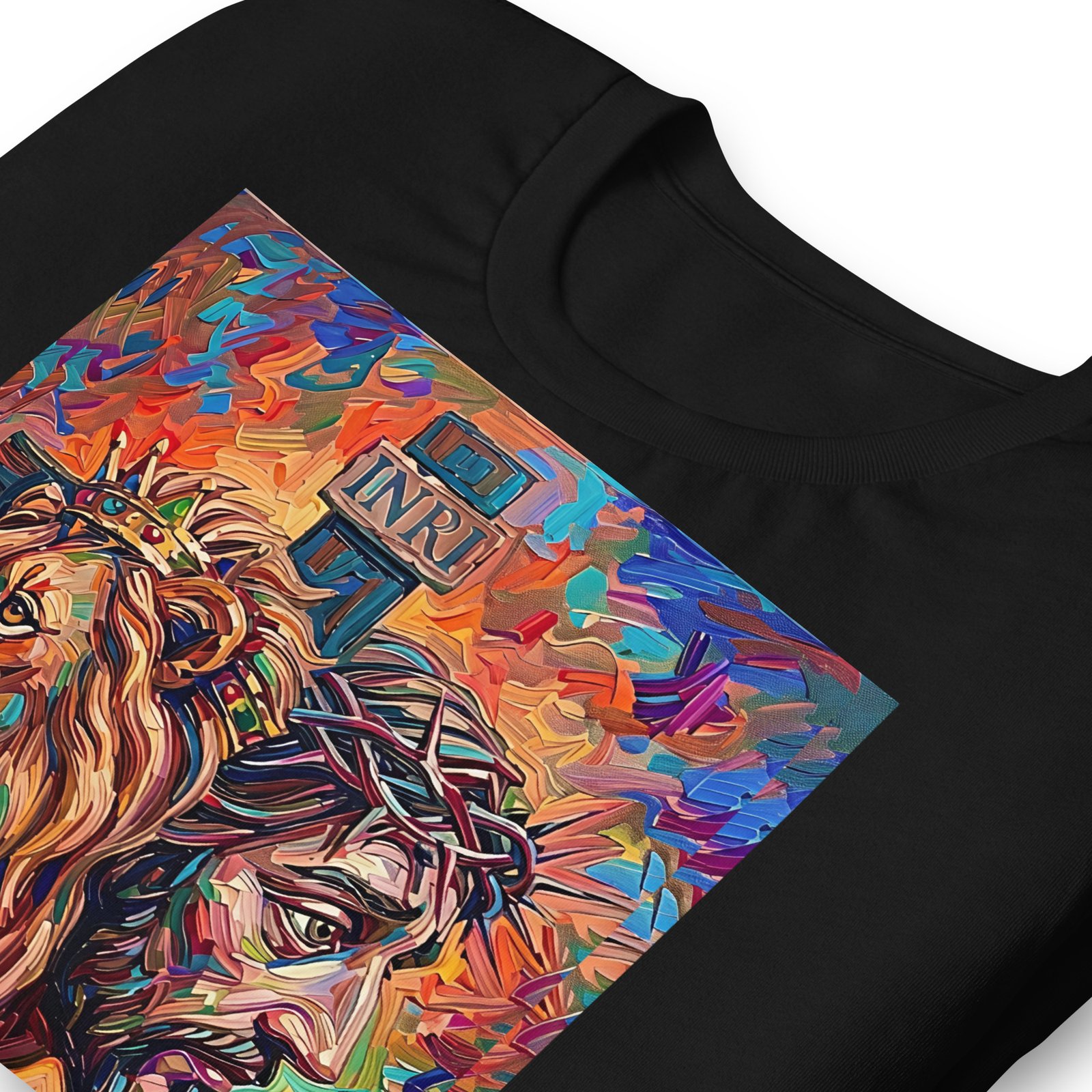 Unisex Lion & Crown of Thorns Christian Art T-Shirt - Imagen 12